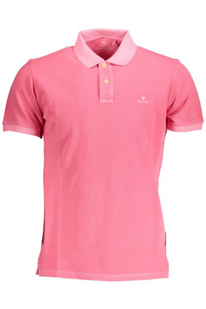 Gant - Pink Cotton Men Polo Shirt