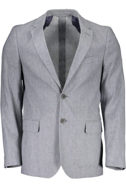 Gant - Gray Linen Men Jacket