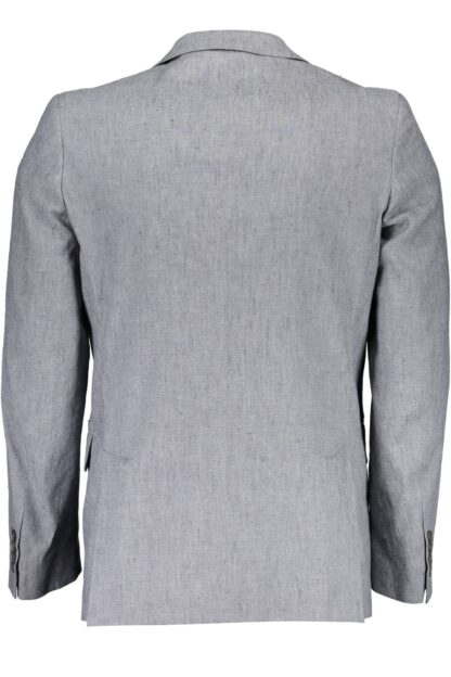 Gant - Gray Linen Men Jacket