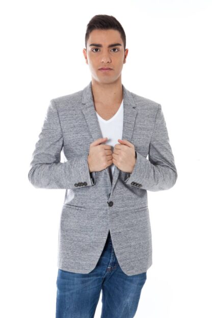 Calvin Klein - Gray Cotton Men Jacket