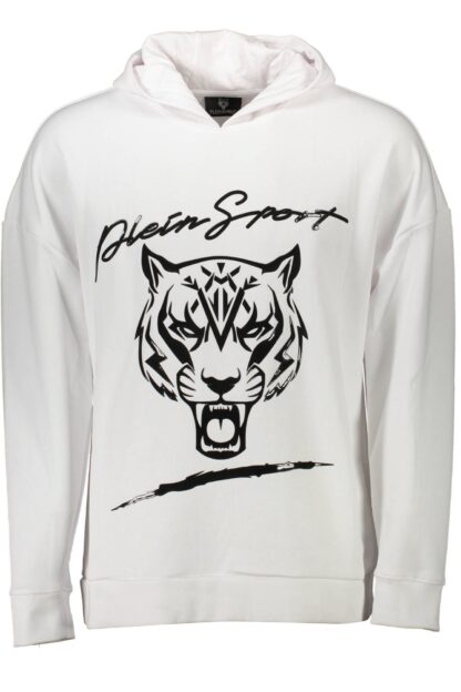 Plein Sport - White Cotton Men Sweater