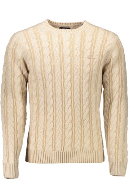 Gant - Beige Wool Men Sweater