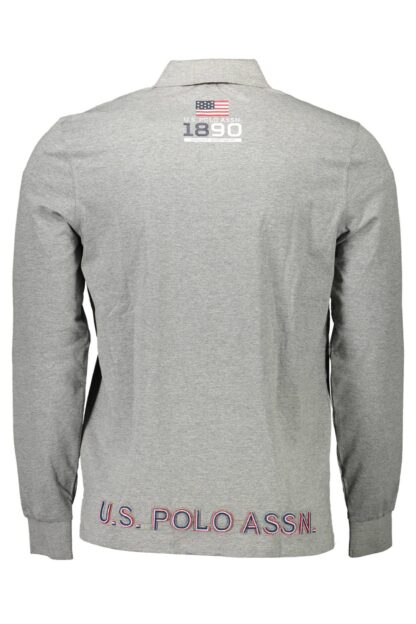 U.S. POLO ASSN. - Gray Cotton Men Polo Shirt