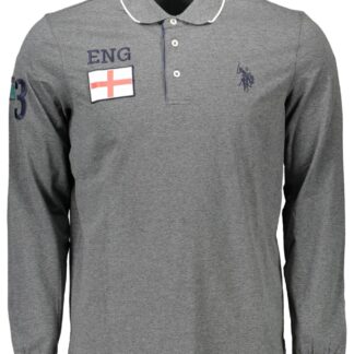 U.S. POLO ASSN. - Gray Cotton Men Polo Shirt