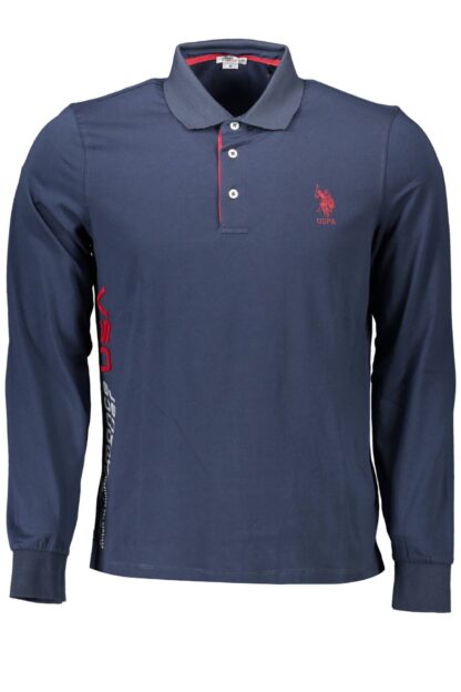 U.S. POLO ASSN. - Blue Cotton Men Polo Shirt