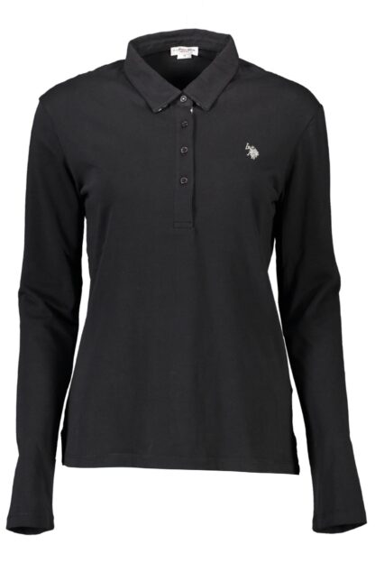 U.S. POLO ASSN. - Black Cotton Women Polo Shirt