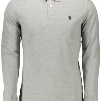 U.S. POLO ASSN. - Gray Cotton Men Polo Shirt