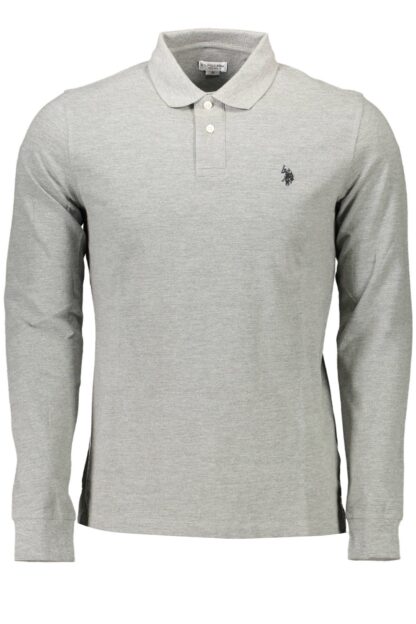 U.S. POLO ASSN. - Gray Cotton Men Polo Shirt