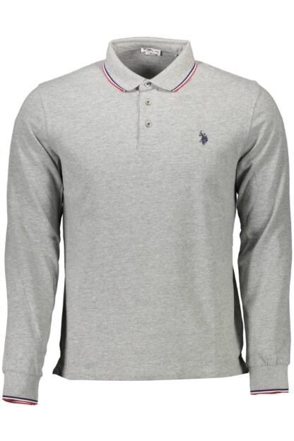 U.S. POLO ASSN. - Gray Cotton Men Polo Shirt