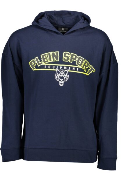 Plein Sport - Blue Cotton Men Sweater