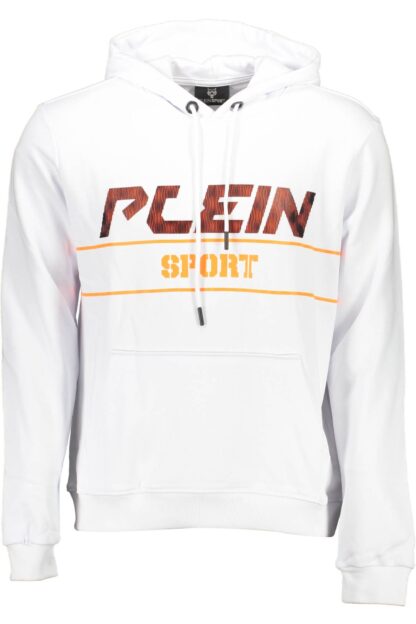 Plein Sport - White Cotton Men Sweater