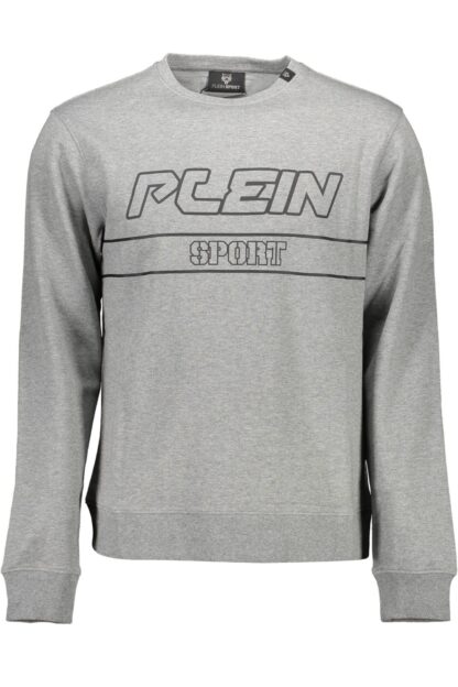 Plein Sport - Gray Cotton Men Sweater