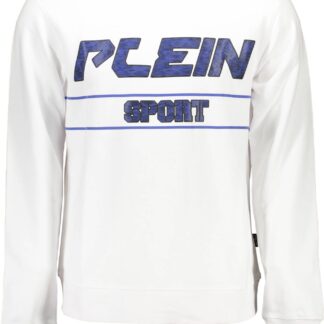 Plein Sport - White Cotton Men Sweater