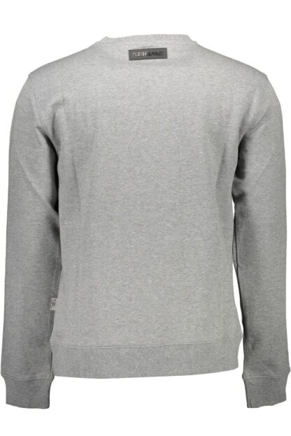 Plein Sport - Gray Cotton Men Sweater