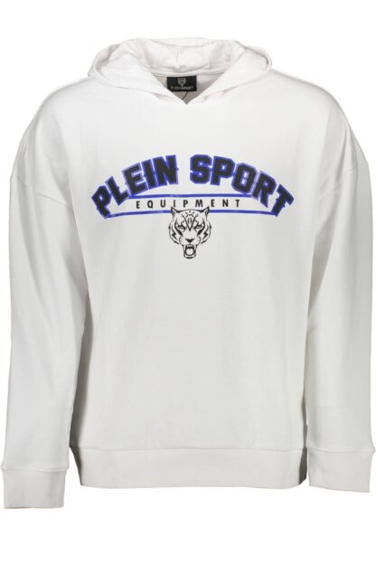 Plein Sport - White Cotton Men Sweater