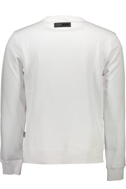 Plein Sport - White Cotton Men Sweater