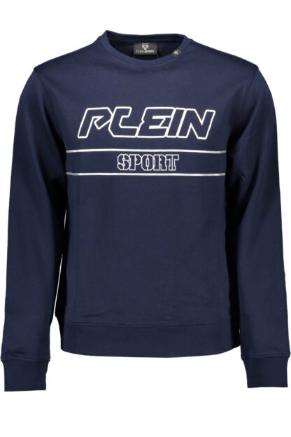 Plein Sport - Blue Cotton Men Sweater