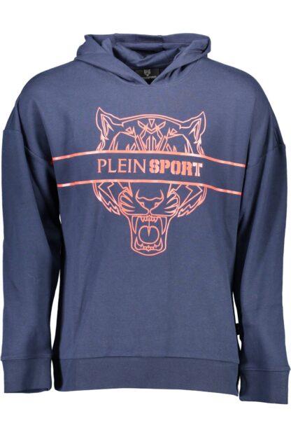 Plein Sport - Blue Cotton Men Sweatshirt