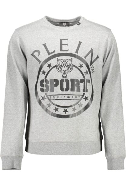 Plein Sport - Gray Cotton Men Sweater