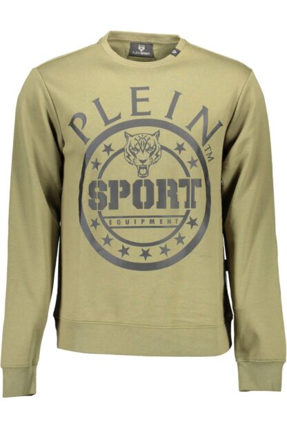 Plein Sport - Green Cotton Men Sweater