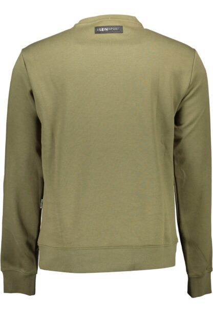 Plein Sport - Green Cotton Men Sweater