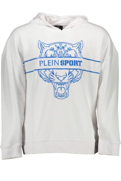 Plein Sport - White Cotton Men Sweater