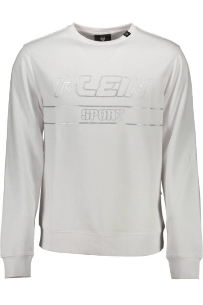 Plein Sport - White Cotton Men Sweater