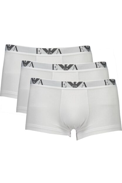 Emporio Armani - White Cotton Men Trunk