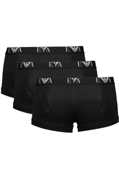 Emporio Armani - Black Cotton Men Underwear Trunk Pack