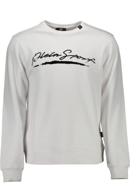 Plein Sport - White Cotton Men Sweater