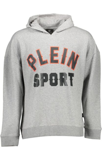 Plein Sport - Gray Cotton Men Sweater