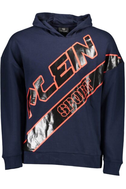 Plein Sport - Blue Cotton Men Sweater