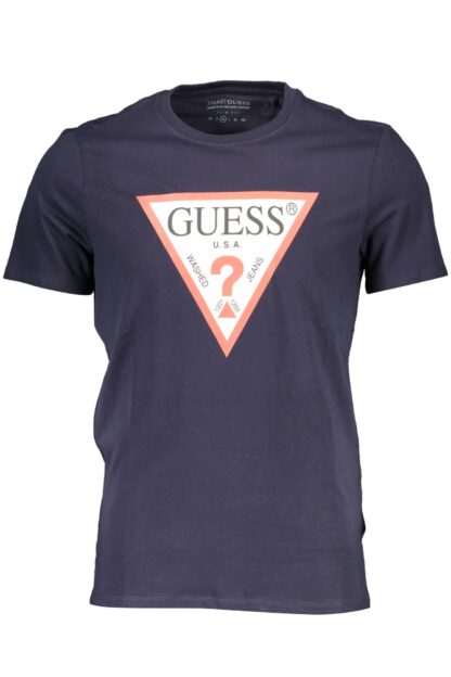 Guess Jeans - Blue Cotton Men T-Shirt