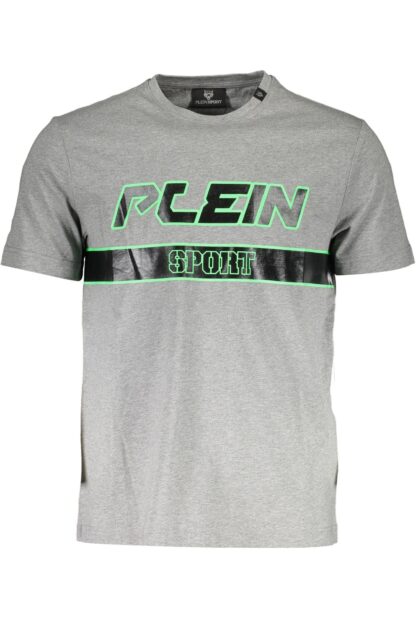 Plein Sport - Gray Cotton Men TShirt