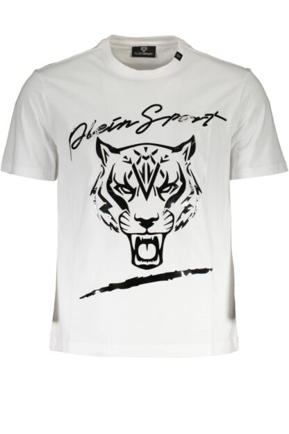 Plein Sport - White Cotton Men T-Shirt