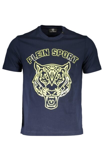 Plein Sport - Blue Cotton Men T-Shirt