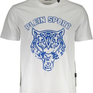 Plein Sport - White Cotton Men T-Shirt