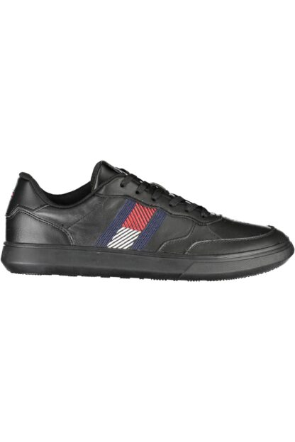 Tommy Hilfiger - Black Leather Men Sneaker