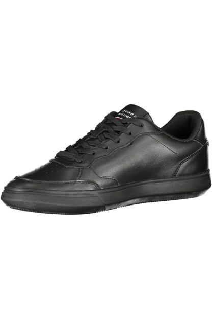 Tommy Hilfiger - Black Leather Men Sneaker