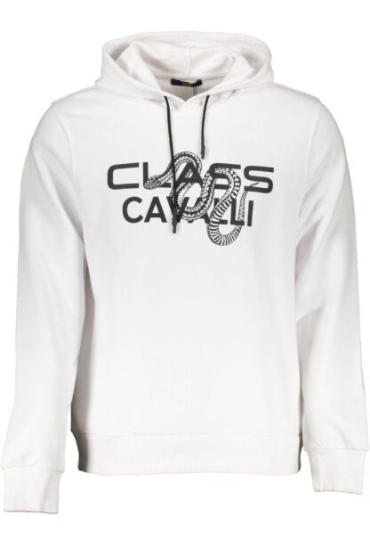 Cavalli Class - White Cotton Men Sweater