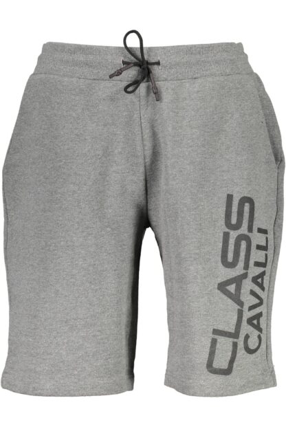 Cavalli Class - Gray Cotton Men Sporty Short