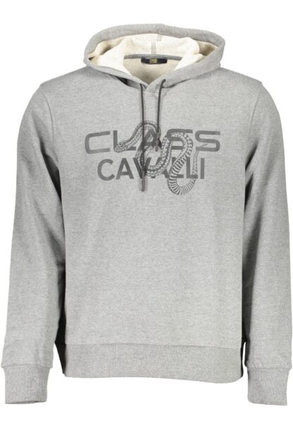 Cavalli Class - Gray Cotton Men Sweatshirt