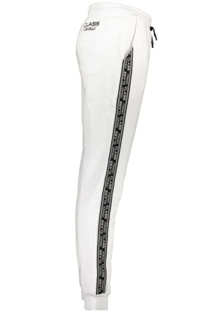 Cavalli Class - White Cotton Men Sports Trouser