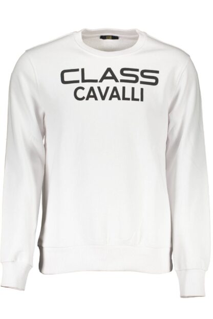 Cavalli Class - White Cotton Men Sweater