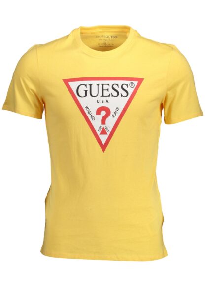 Guess Jeans - Yellow Cotton Men TShirt