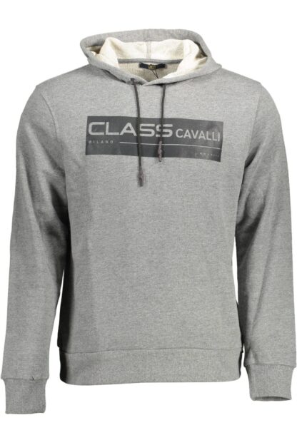 Cavalli Class - Gray Cotton Men Sweatshirt