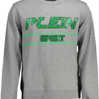 Plein Sport - Blue Cotton Men Sweater