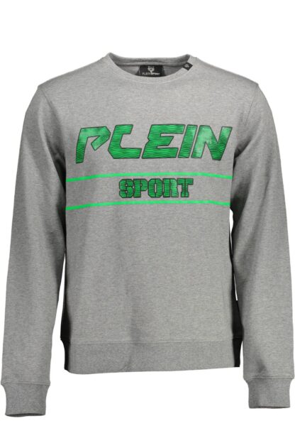 Plein Sport - Gray Cotton Men Sweater