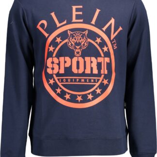 Plein Sport - Blue Cotton Men Sweater