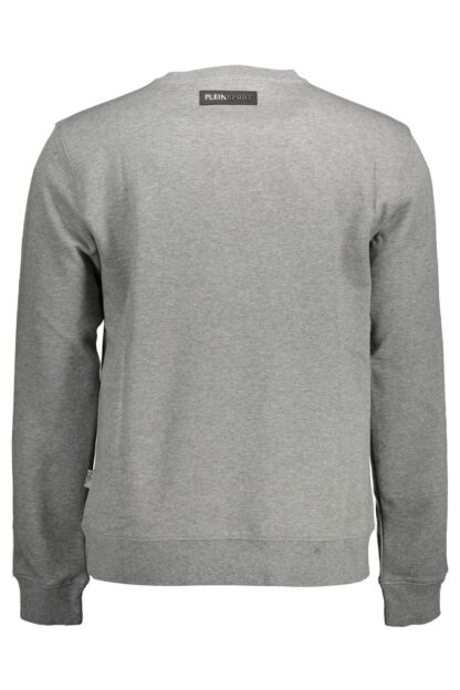 Plein Sport - Gray Cotton Men Sweater